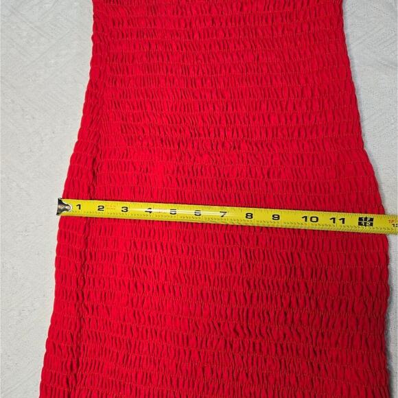 Krisa Smocked Tank Mini Dress NWT Red XS Party Festival going out Wedding guest - Picture 9 of 13
